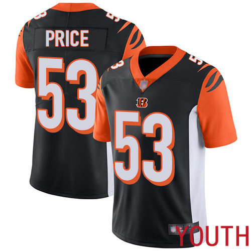 Cincinnati Bengals Limited Black Youth Billy Price Home Jersey NFL Footballl 53 Vapor Untouchable